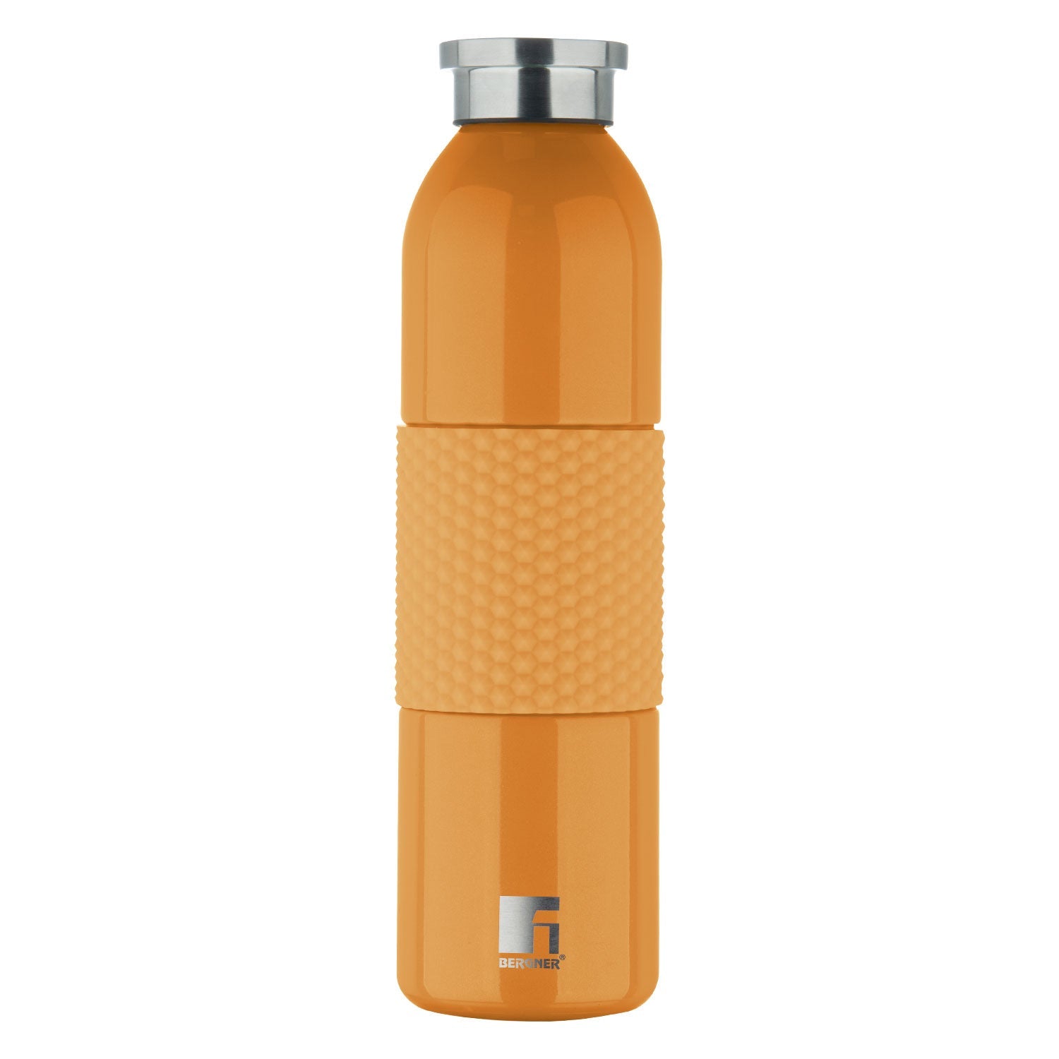 Bergner Walking Mid Grip Thermosteel Hot and Cold 600ml Flask, Double Walled Bottle - Orange