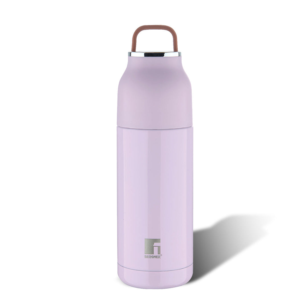 Bergner Walking AquaZest Thermosteel Hot and Cold 350ml Flask, Double Walled Bottle - Pink