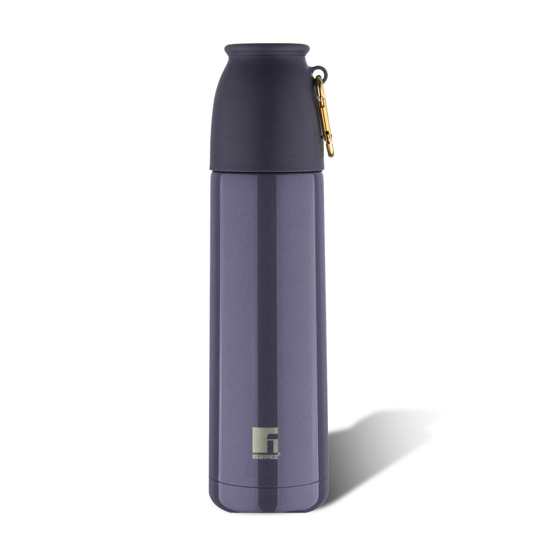 Bergner Walking PearlPotion Thermosteel Hot and Cold 500ml Flask, Double Walled Bottle - Grey