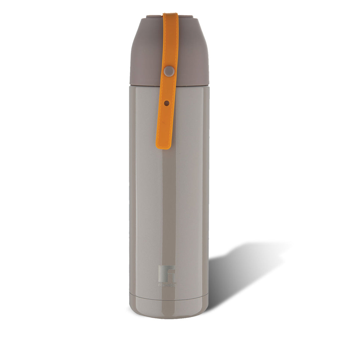 Bergner Walking Eleganza Thermosteel Hot and Cold 500ml Flask, Double Walled Bottle - Brown