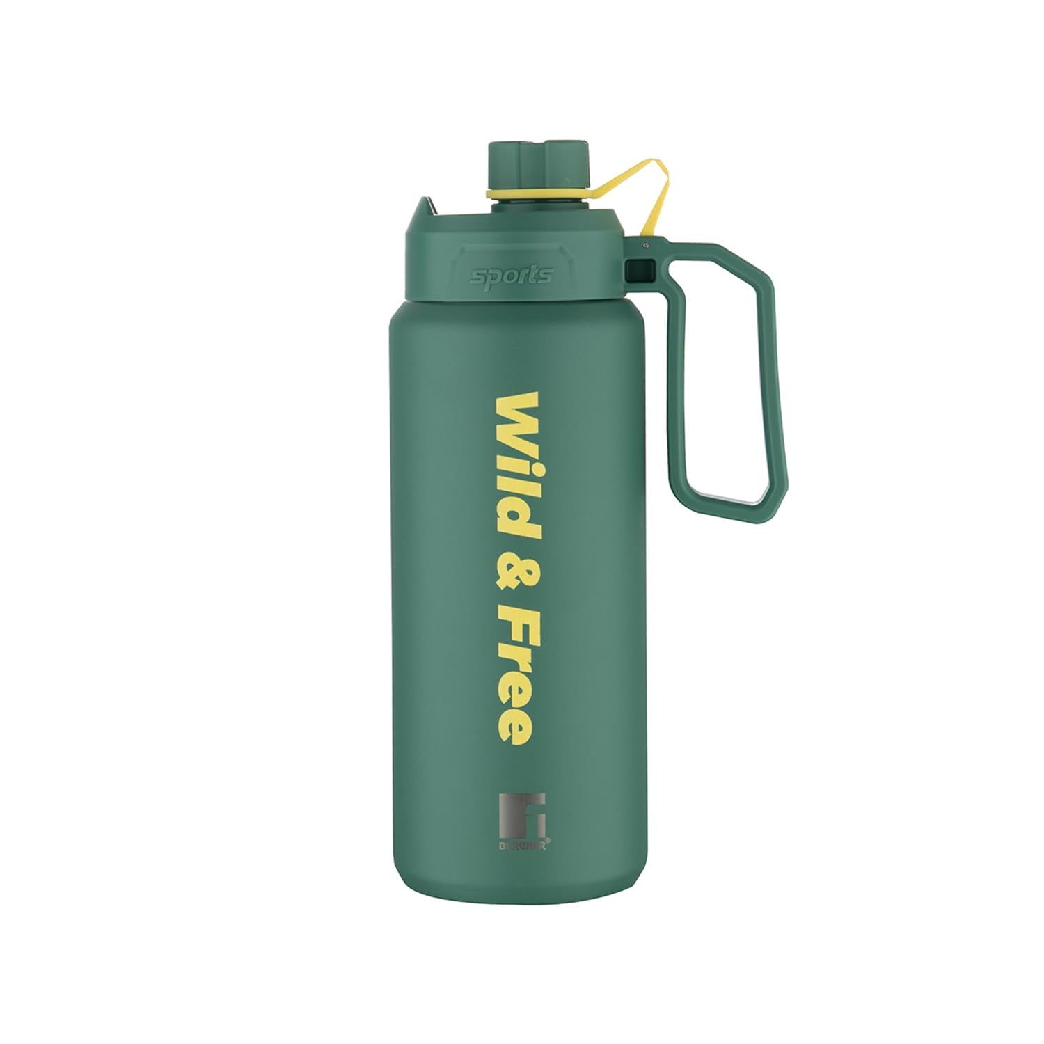 Bergner Walking Pathfinder Thermosteel Hot and Cold Bottle, 1000 ml Flask, Double Walled Bottle - Green