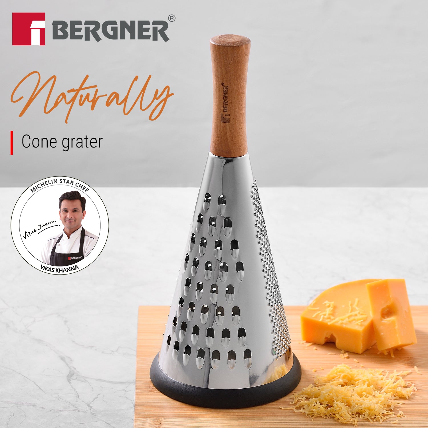Naturally Stainless Steel Cone Grater
