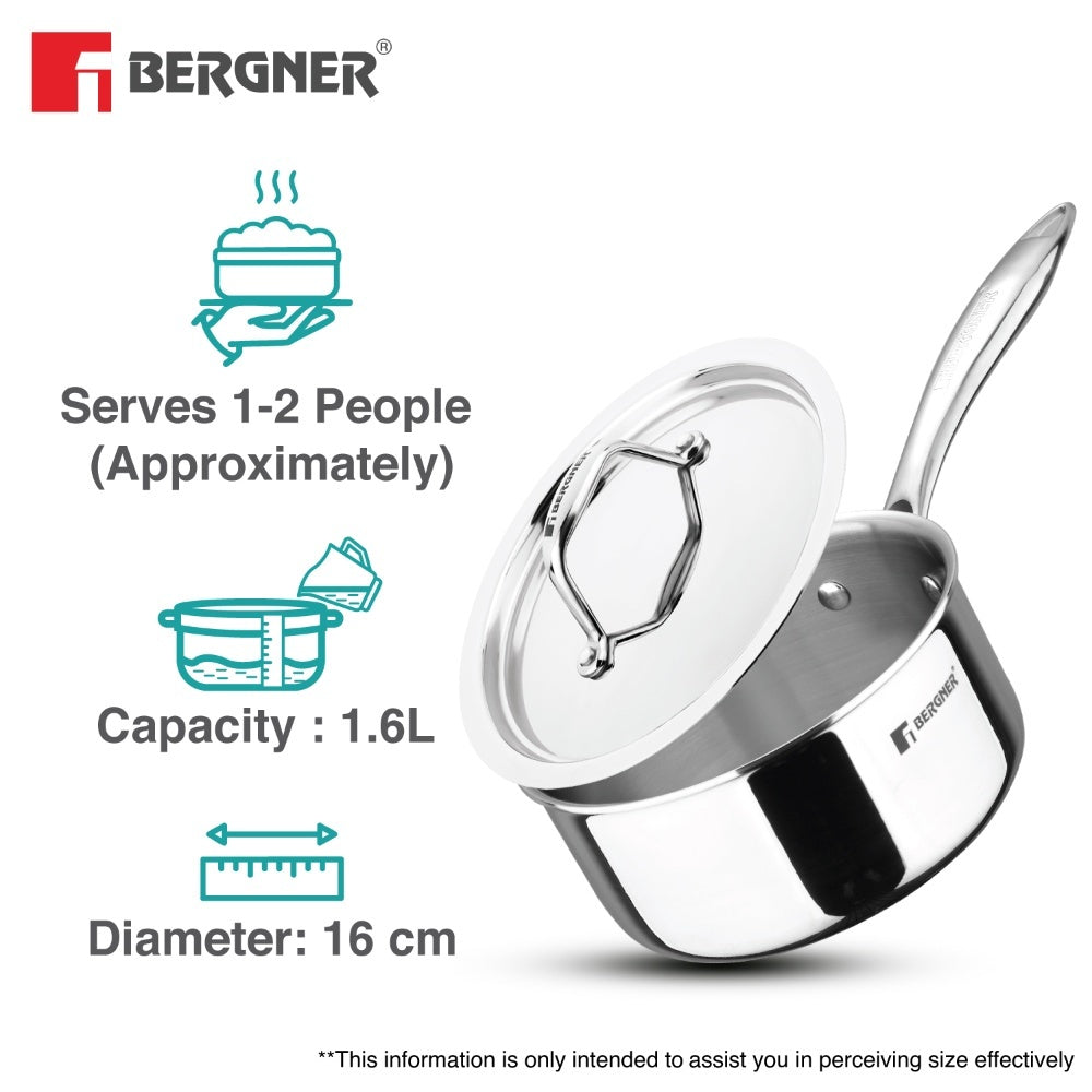 Argent Tri-Ply Stainless Steel Saucepan