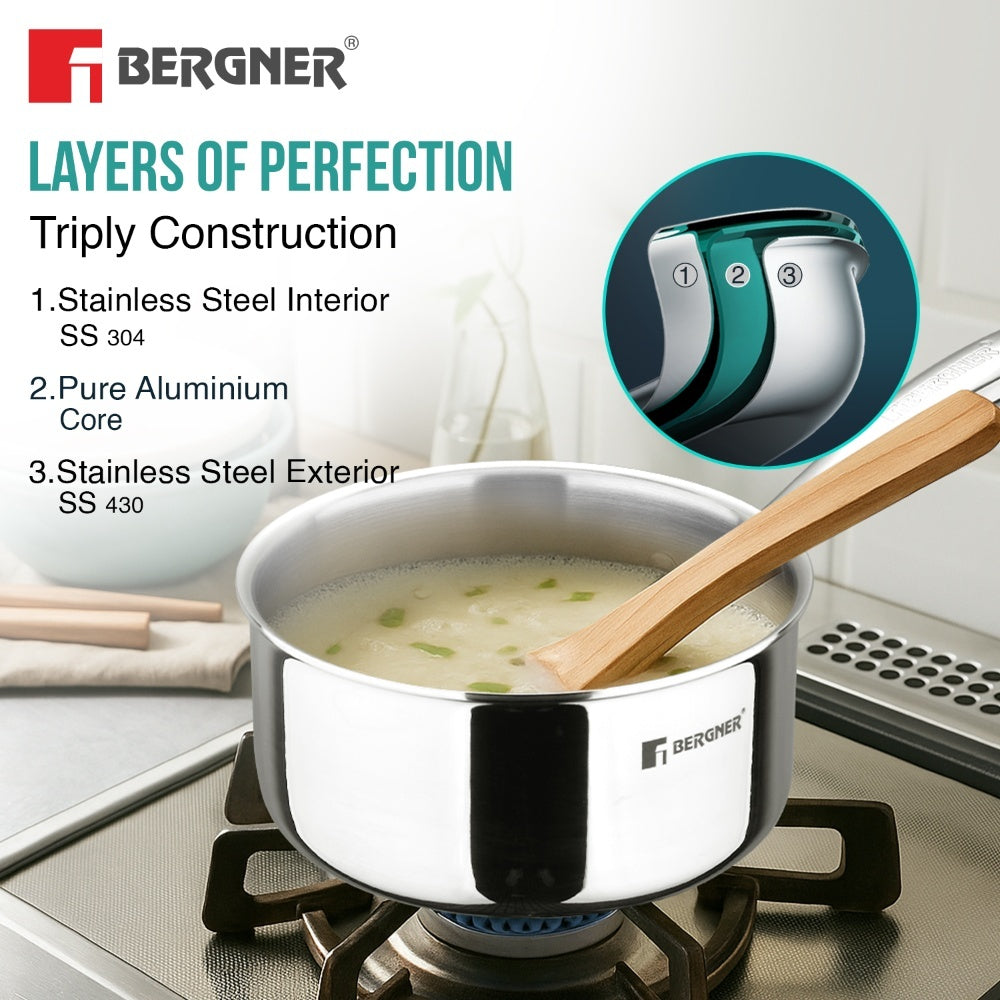 Argent Tri-Ply Stainless Steel Saucepan