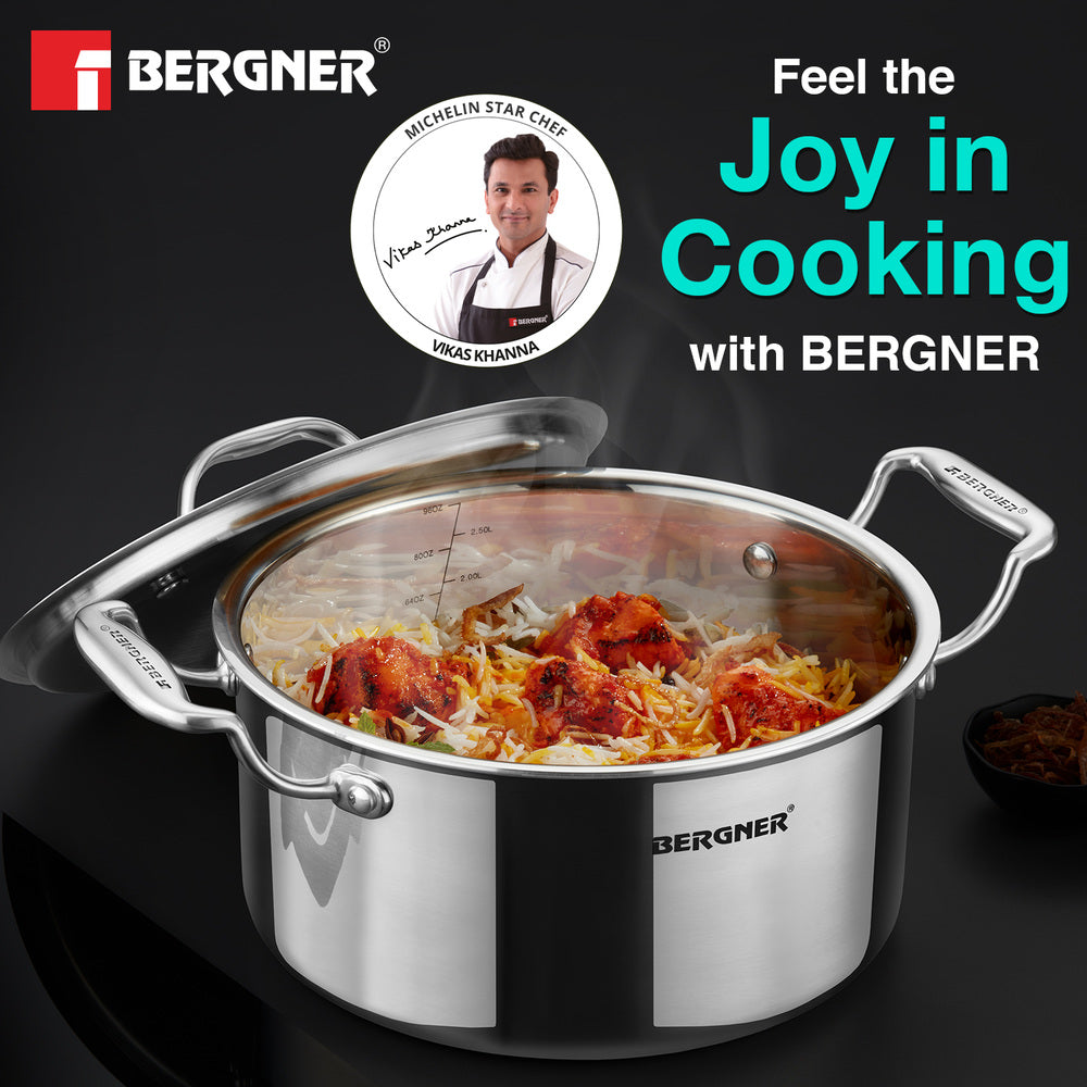 Argent Tri-Ply Stainless Steel Casserole