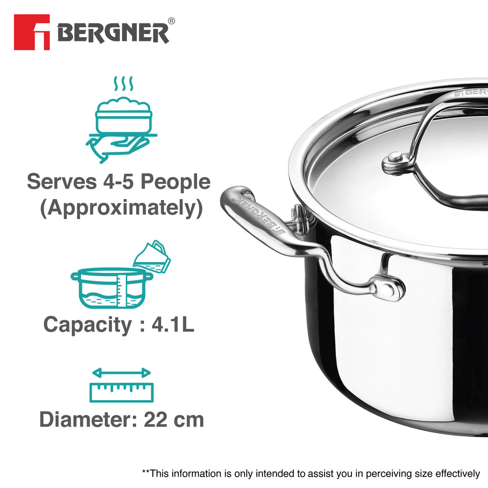 Argent Tri-Ply Stainless Steel Casserole