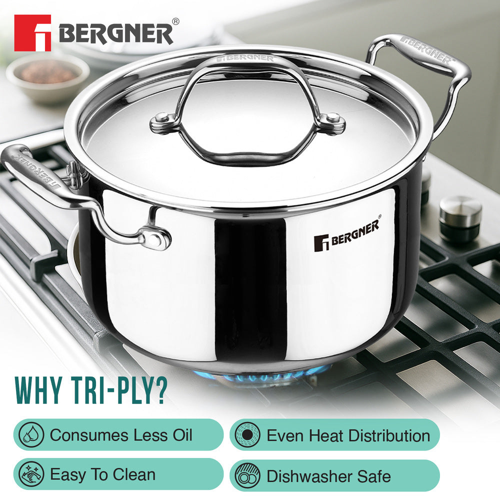 Argent Tri-Ply Stainless Steel Casserole