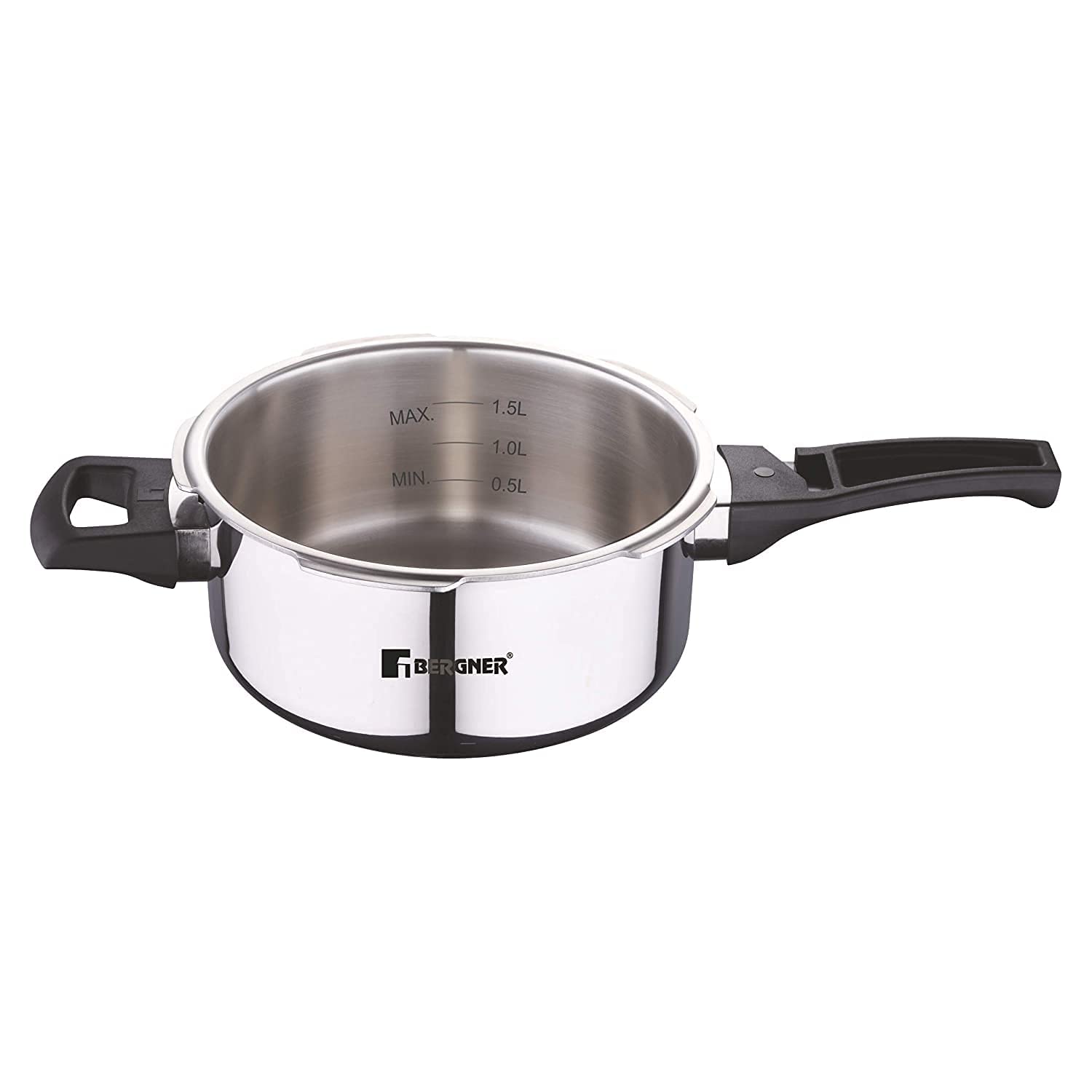 Bergner Argent Elements Tri-Ply Stainless Steel Outer Lid Pressure Cooker - Tri-Ply Induction Bottom