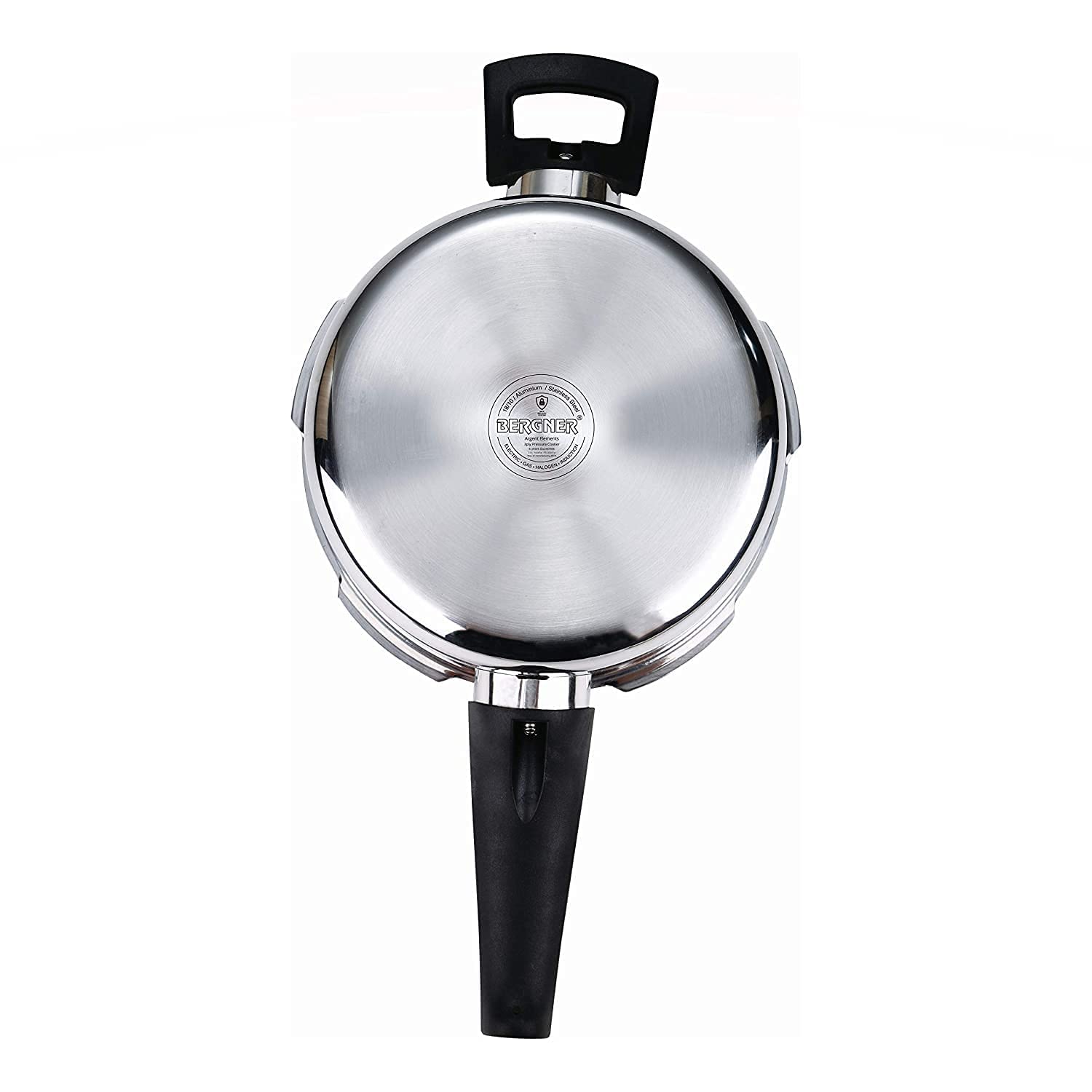 Bergner Argent Elements Tri-Ply Stainless Steel Outer Lid Pressure Cooker - Tri-Ply Induction Bottom