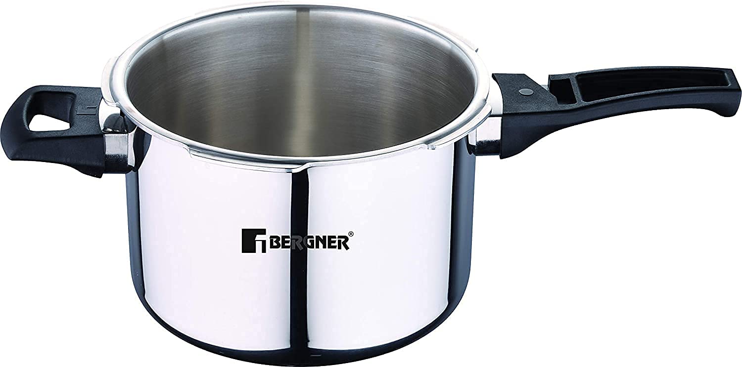 Bergner Argent Elements Tri-Ply Stainless Steel Outer Lid Pressure Cooker - Tri-Ply Induction Bottom