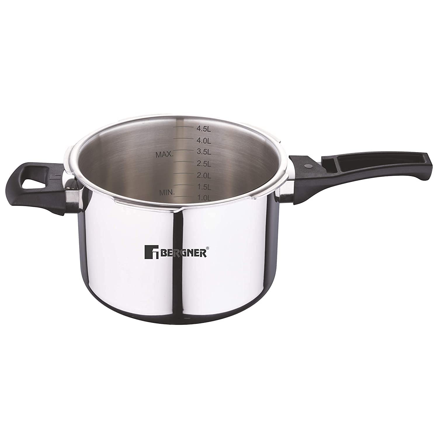 Bergner Argent Elements Tri-Ply Stainless Steel Outer Lid Pressure Cooker - Tri-Ply Induction Bottom