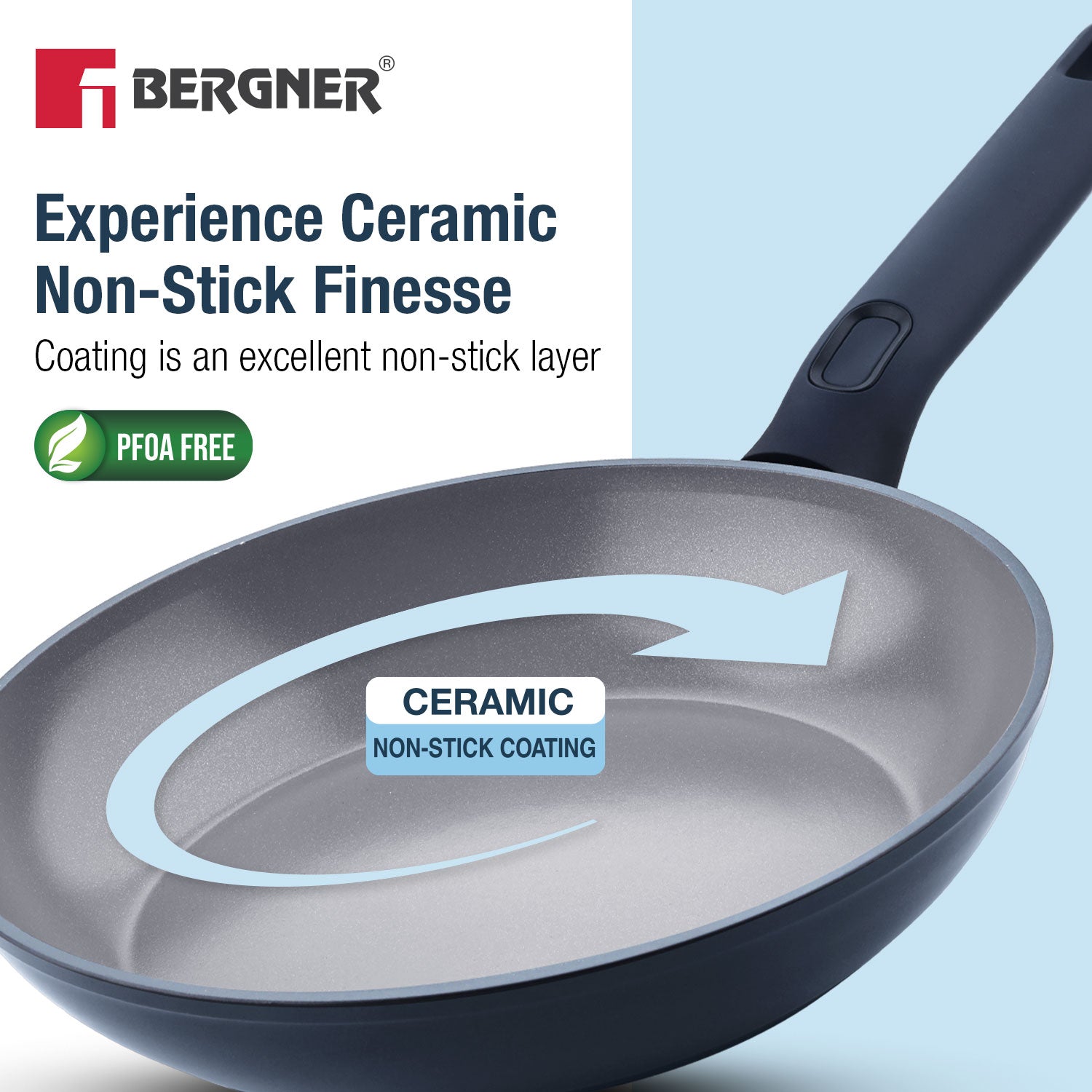 Jade 24cm Frypan with Glass Lid, Ceramic Non-Stick Coating - Induction