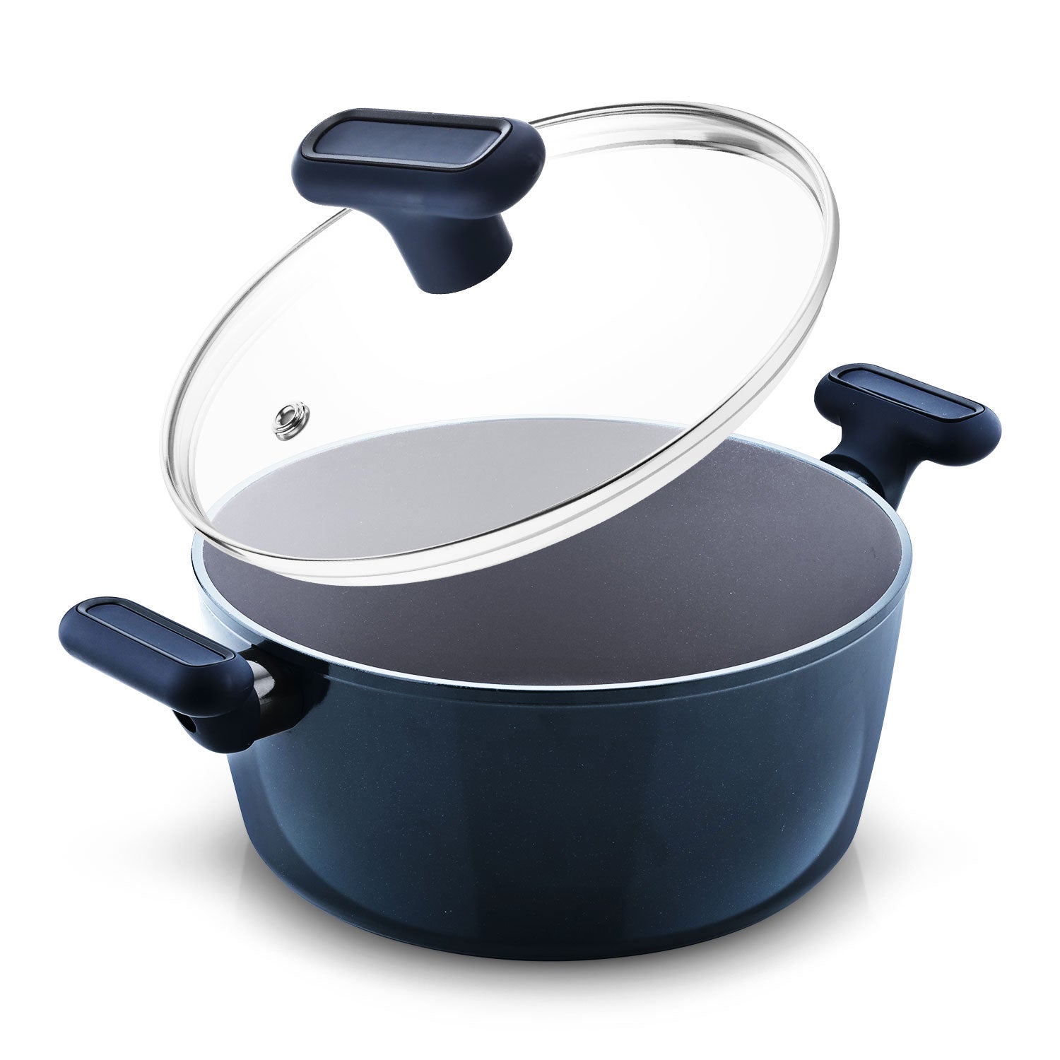 Jade 20cm (2.4L) Casserole with Glass Lid, Ceramic Non-Stick Coating - Induction