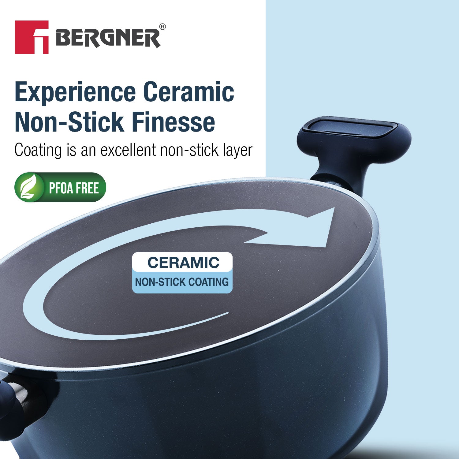 Jade 20cm (2.4L) Casserole with Glass Lid, Ceramic Non-Stick Coating - Induction
