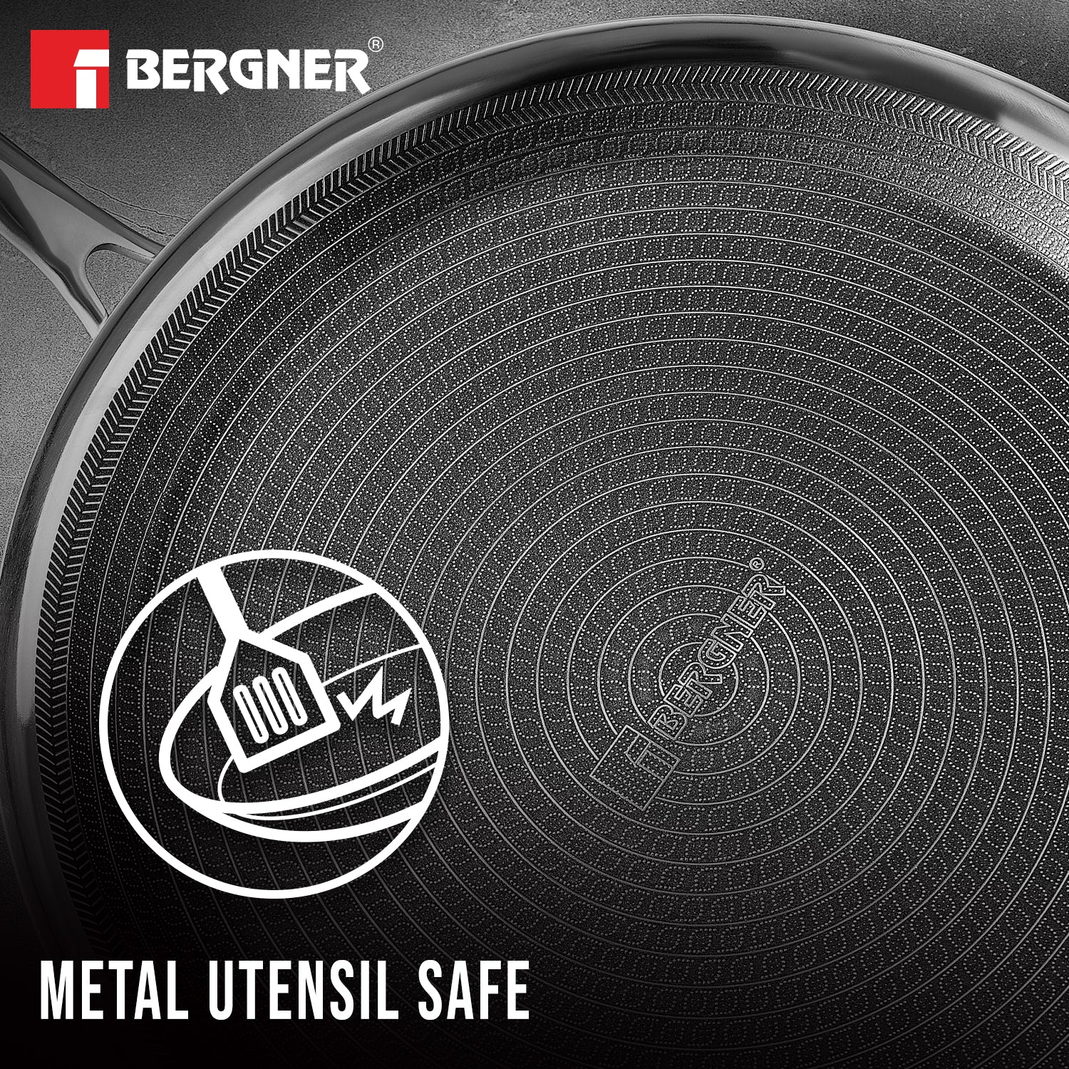 Bergner Hi-Tech Giro TriPly 32cm Dosa Tawa - Induction Bottom