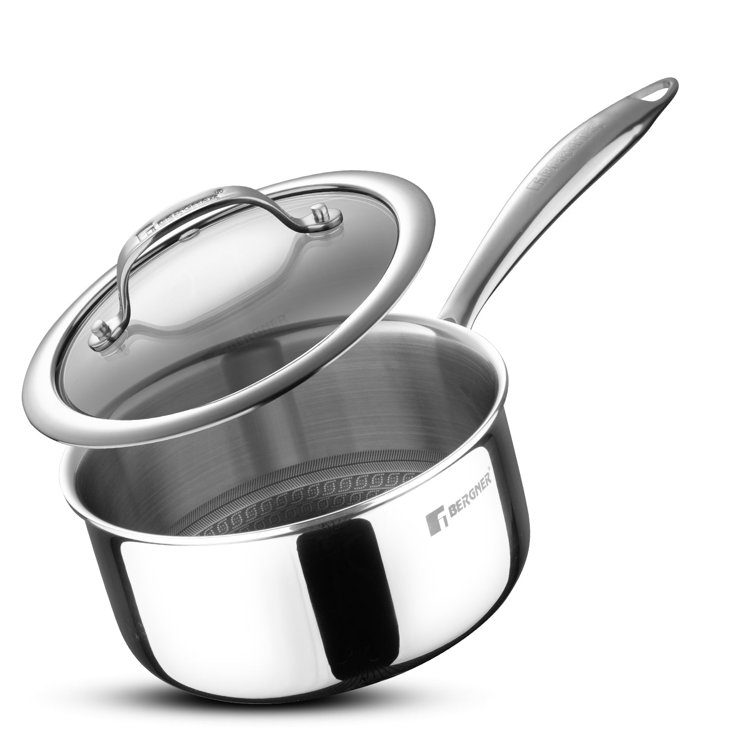 Hi-Tech Giro Triply Saucepan with Glass Lid 14cm (1.1L)