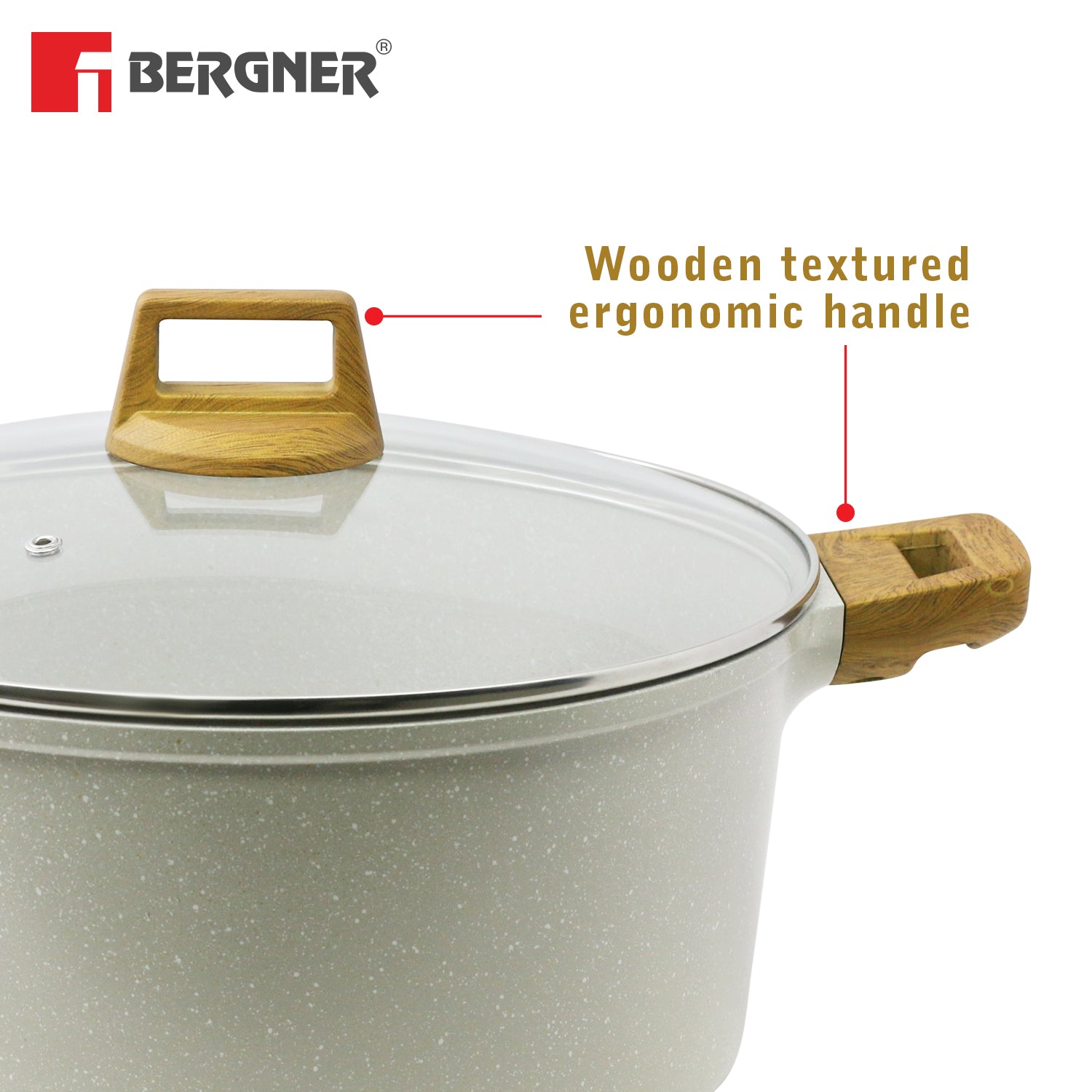 Naturally Cast Aluminum 28cm (5 L) Casserole - Induction Bottom