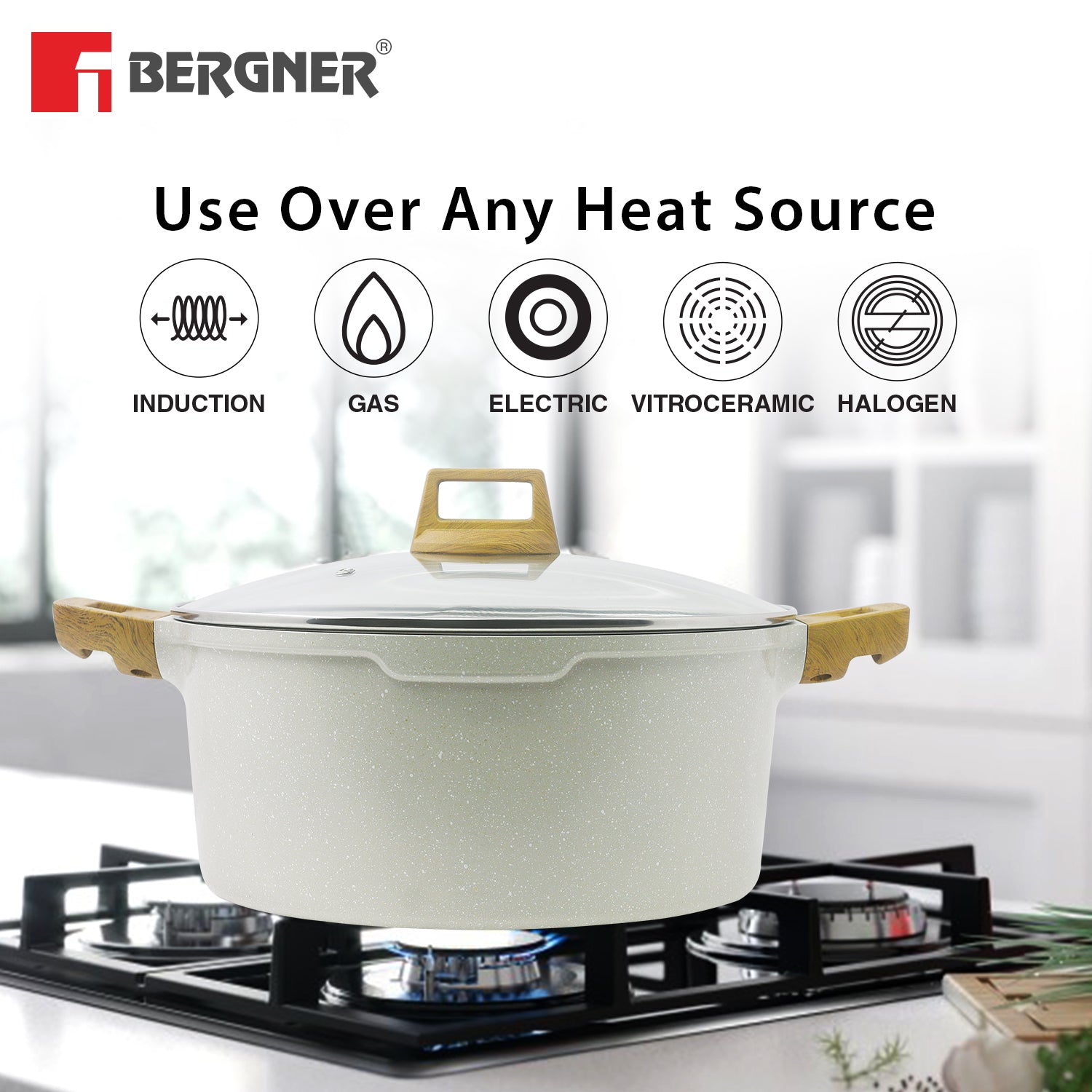 Naturally Cast Aluminum 32 cm (9 L) Casserole - Induction Bottom
