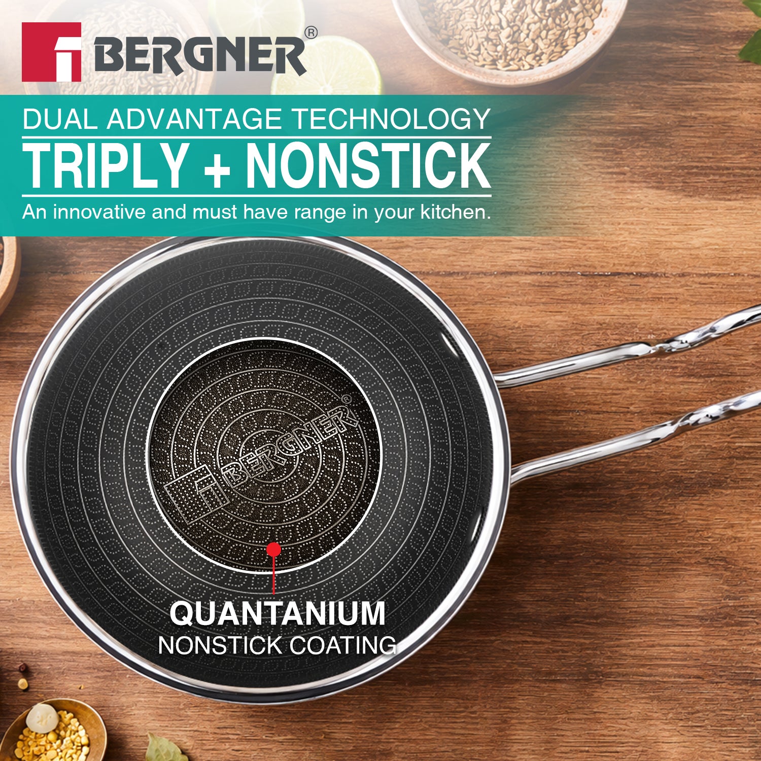 Hitech Giro Triply Stainless Steel Tadka Pan 12cm