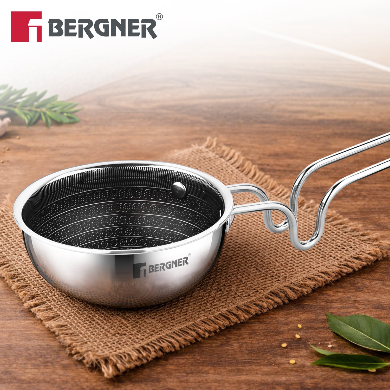 Hitech Giro Triply Stainless Steel Tadka Pan 12cm