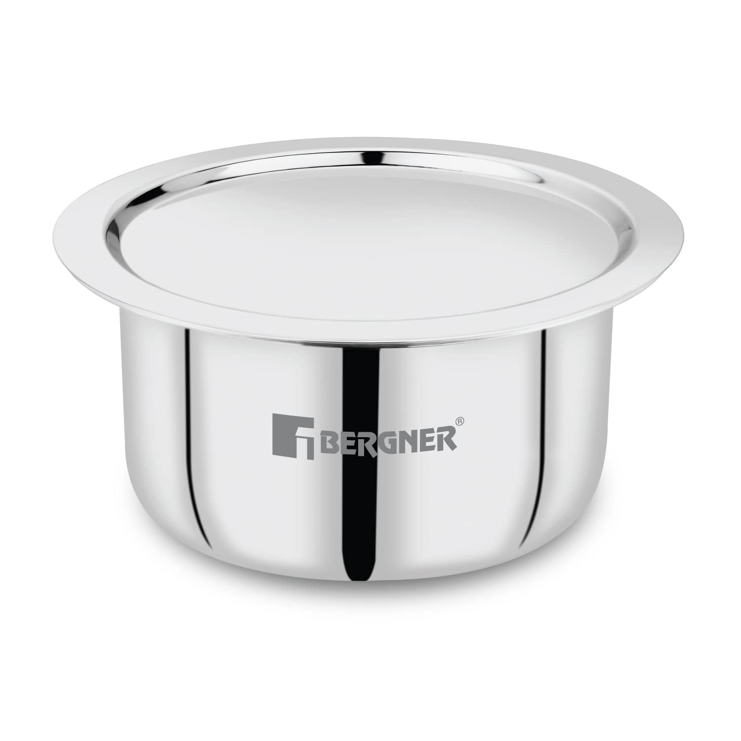 Bergner TriPro Tri-Ply Stainless Steel Tope with Lid - Induction Bottom (5-Year Warranty)