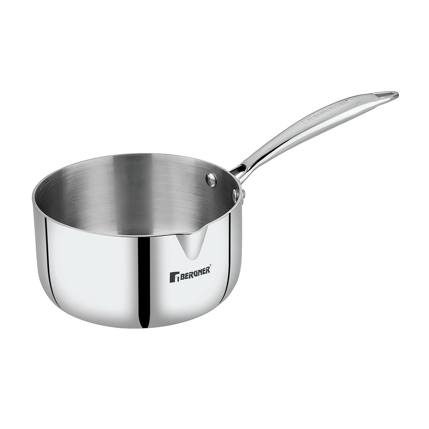 Bergner Argent Tri-Ply Stainless Steel Milkpan/Saucepan - Induction Bottom (5-Year Warranty)