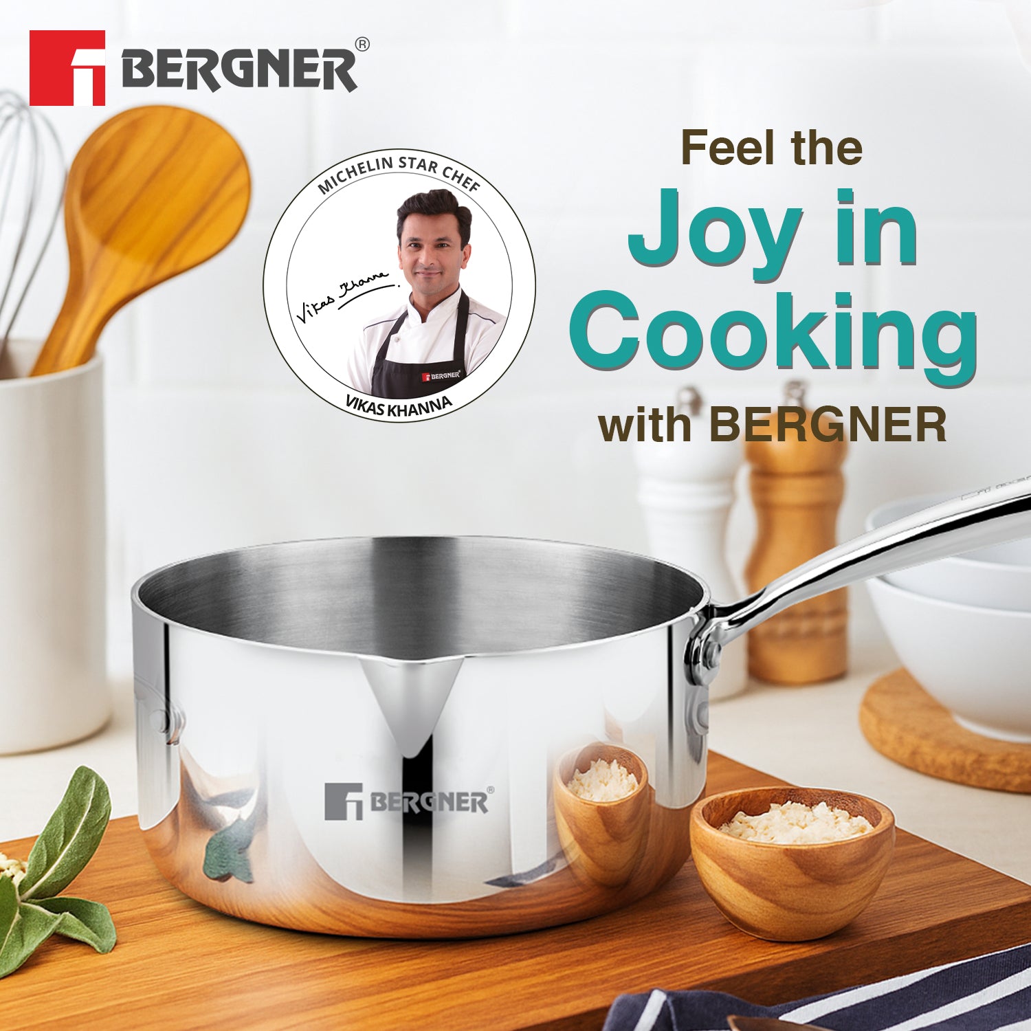 Argent Tri-Ply Stainless Steel Saucepan