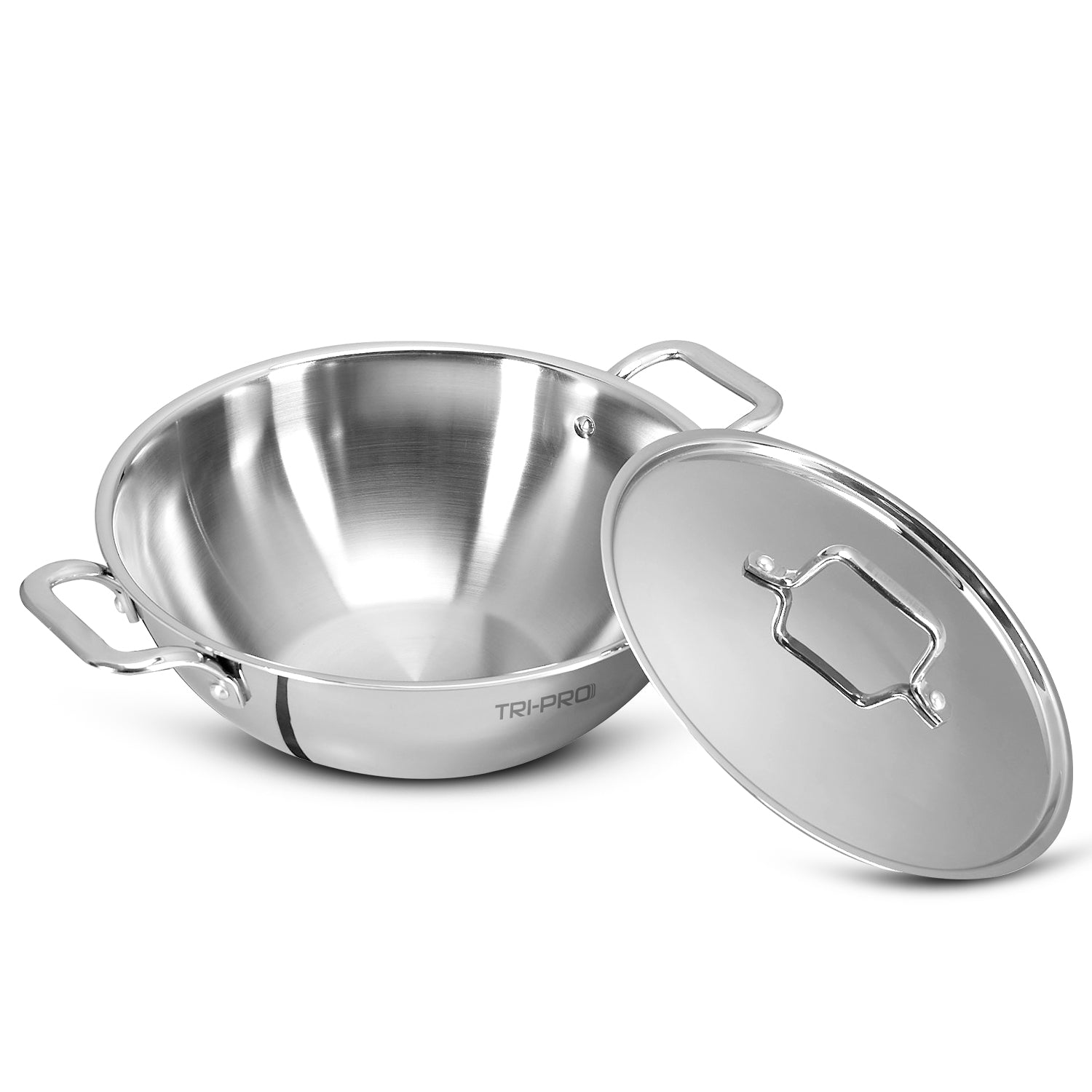 TriPro Tri-Ply Stainless Steel Kadai  24cm (3L)