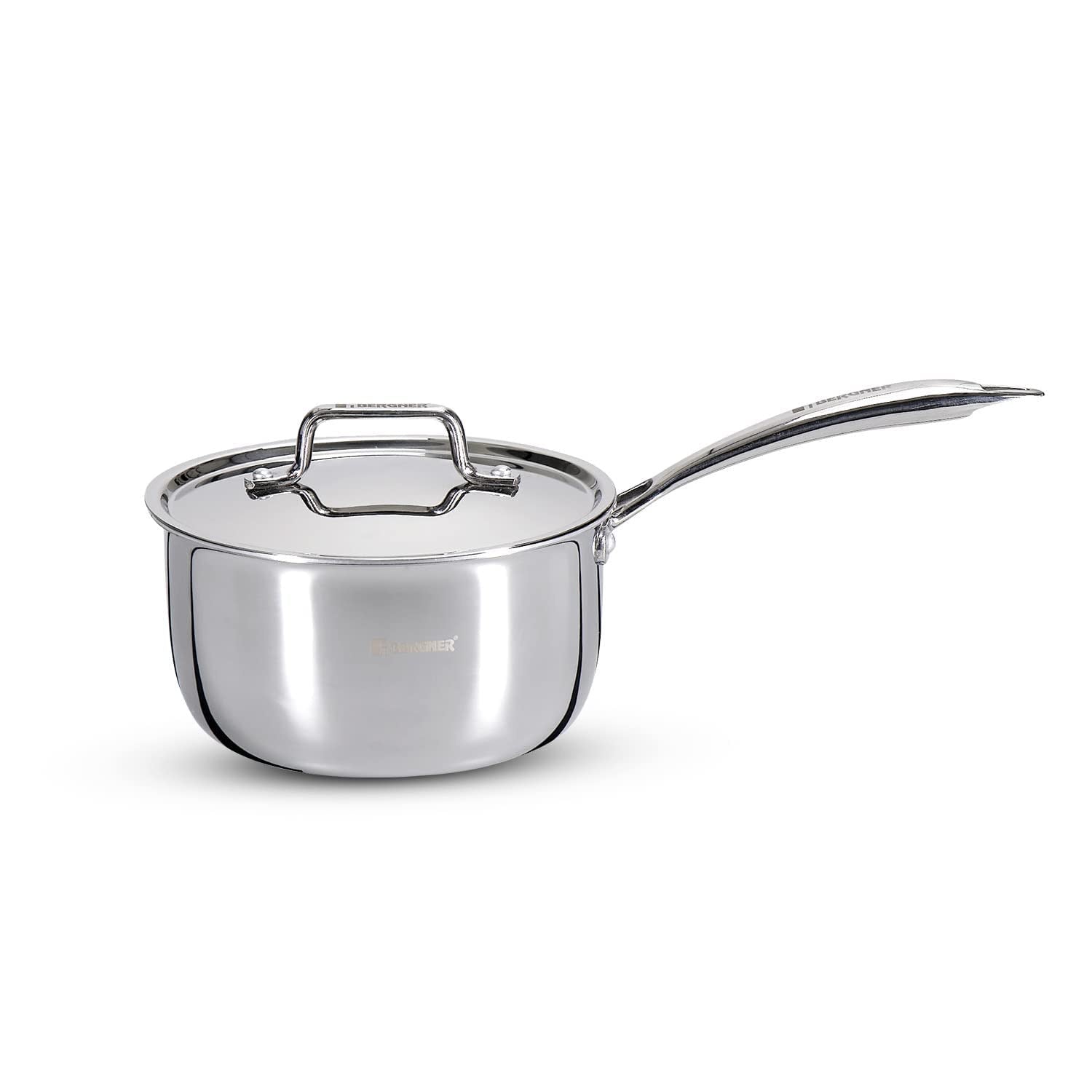 Bergner TriPro Tri-Ply Saucepan with Stainless Steel Lid - Induction Bottom (5-Year Warranty)