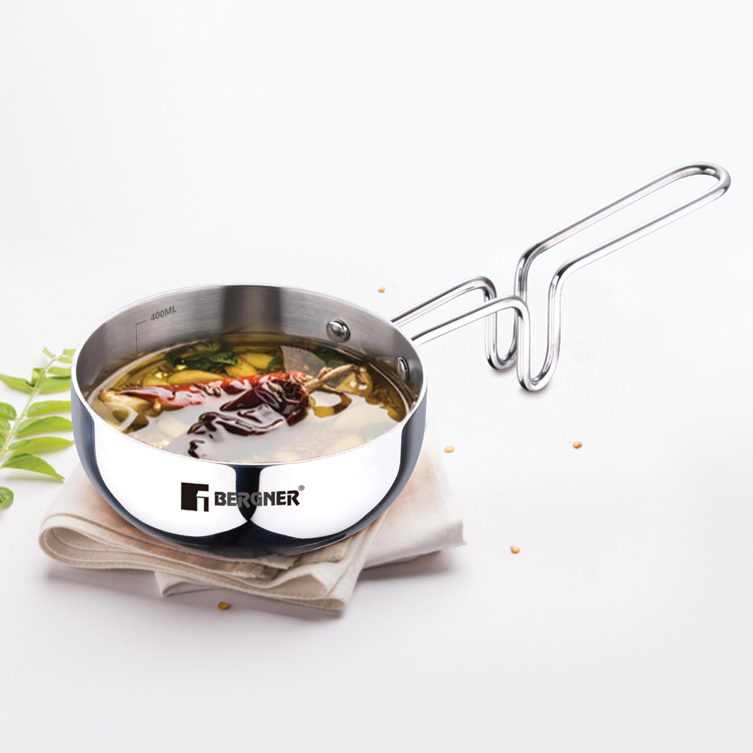 TriPro Triply Stainless Steel 12 cm (500ml) Tadka Pan