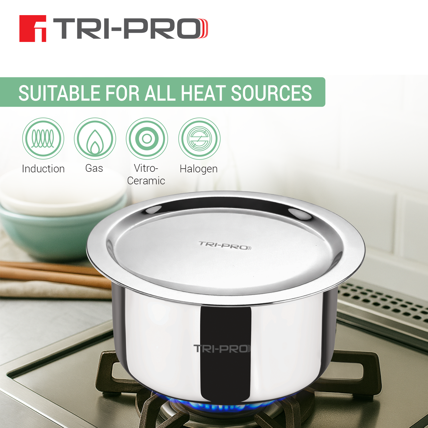 TriPro Tri-Ply Stainless Steel Tope