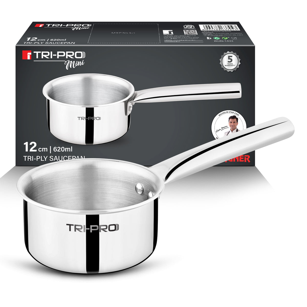 Tripro Mini Triply Saucepan 12cm