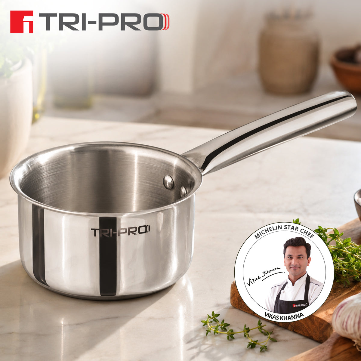 Tripro Mini Triply Saucepan 12cm