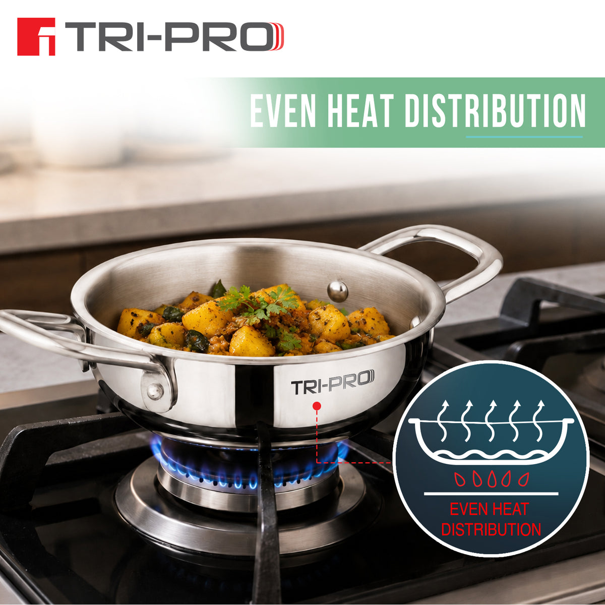 Tripro Mini Triply Kadai 14cm