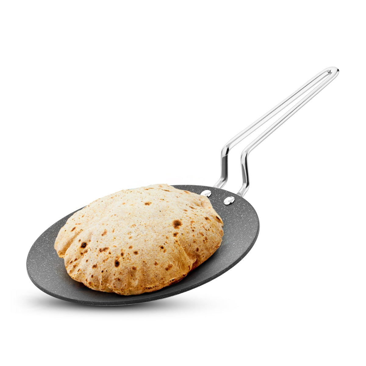 Bergner Argent Samsara Triply Stainless Steel Roti Tawa with Premium Non-Stick Coating - Induction Compatible