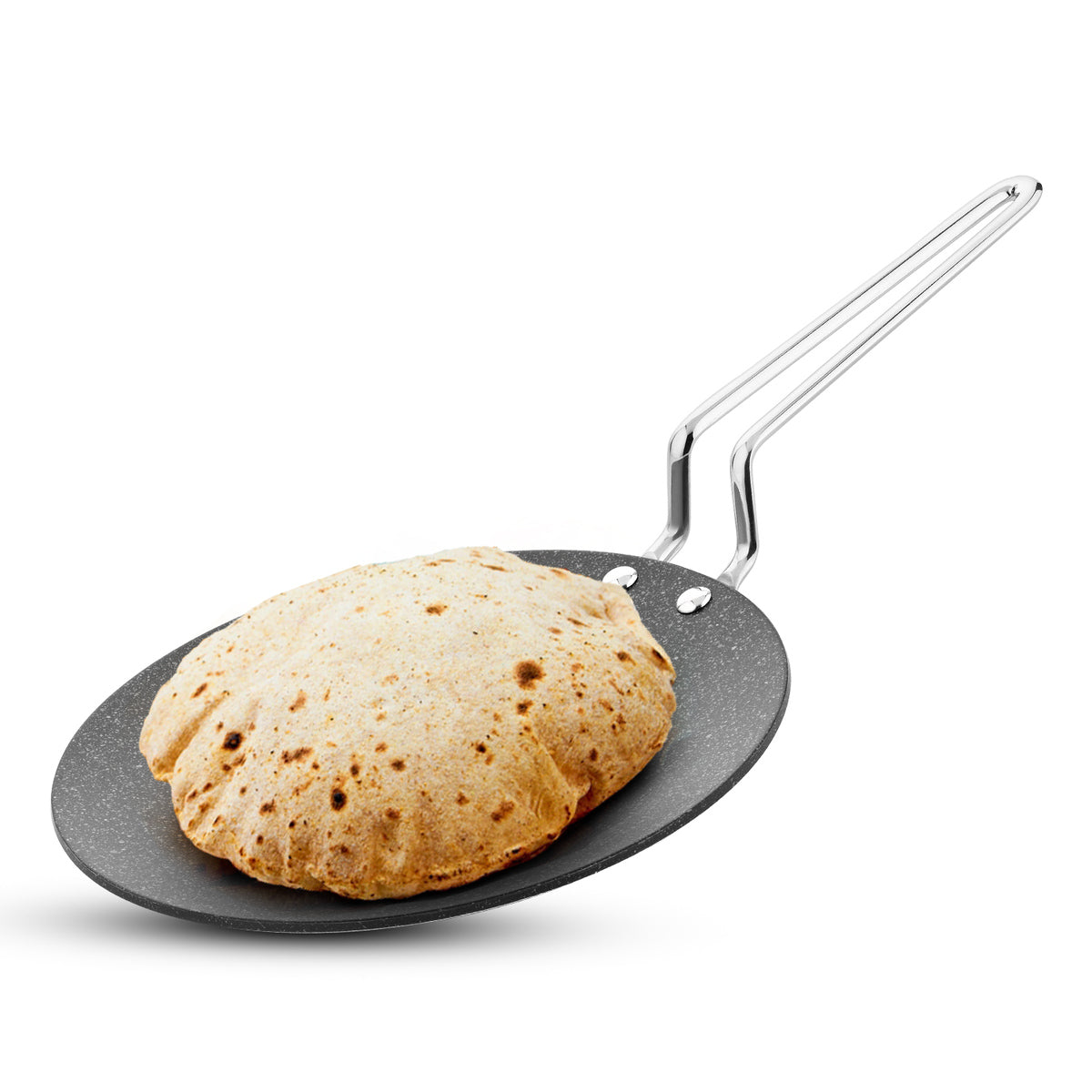 Bergner Argent Samsara Triply Stainless Steel Roti Tawa with Premium Non-Stick Coating - Induction Compatible