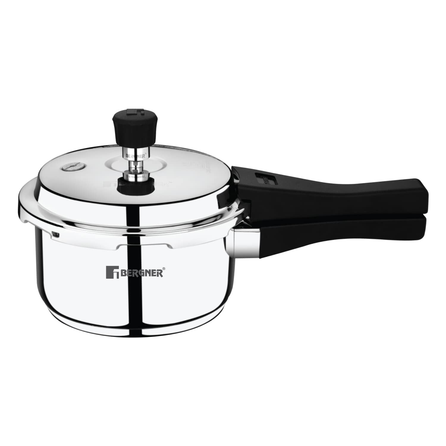 Bergner Sorrento Stainless Steel Outer Lid Pressure Cooker, Tri-Ply Induction Bottom (5-Year Warranty)