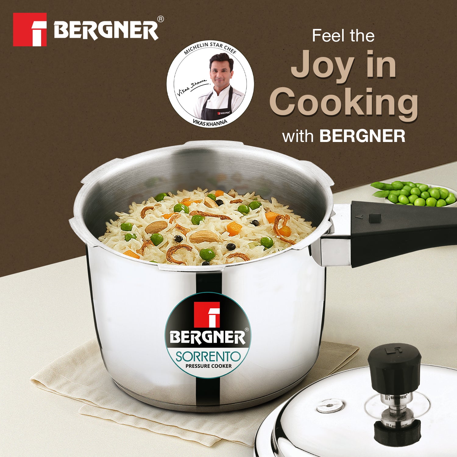 Sorrento Stainless Steel Outer Lid 3L Pressure Cooker