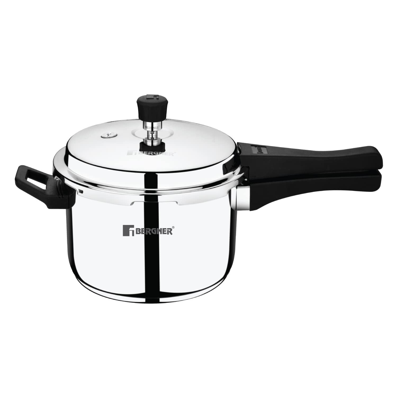 Bergner Sorrento Stainless Steel Outer Lid Pressure Cooker, Tri-Ply Induction Bottom (5-Year Warranty)