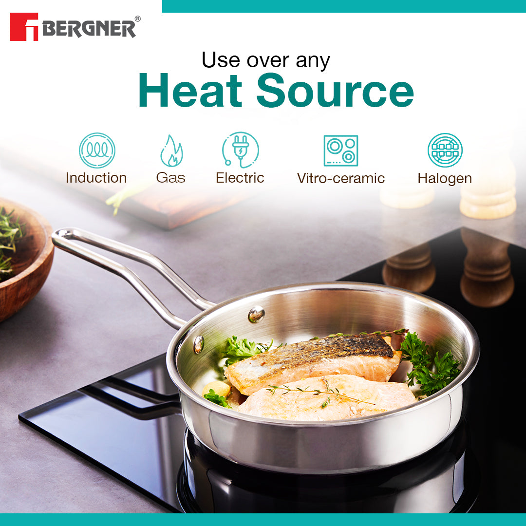 TriPro Tri-Ply Stainless Steel 7 Pcs Cookware Set