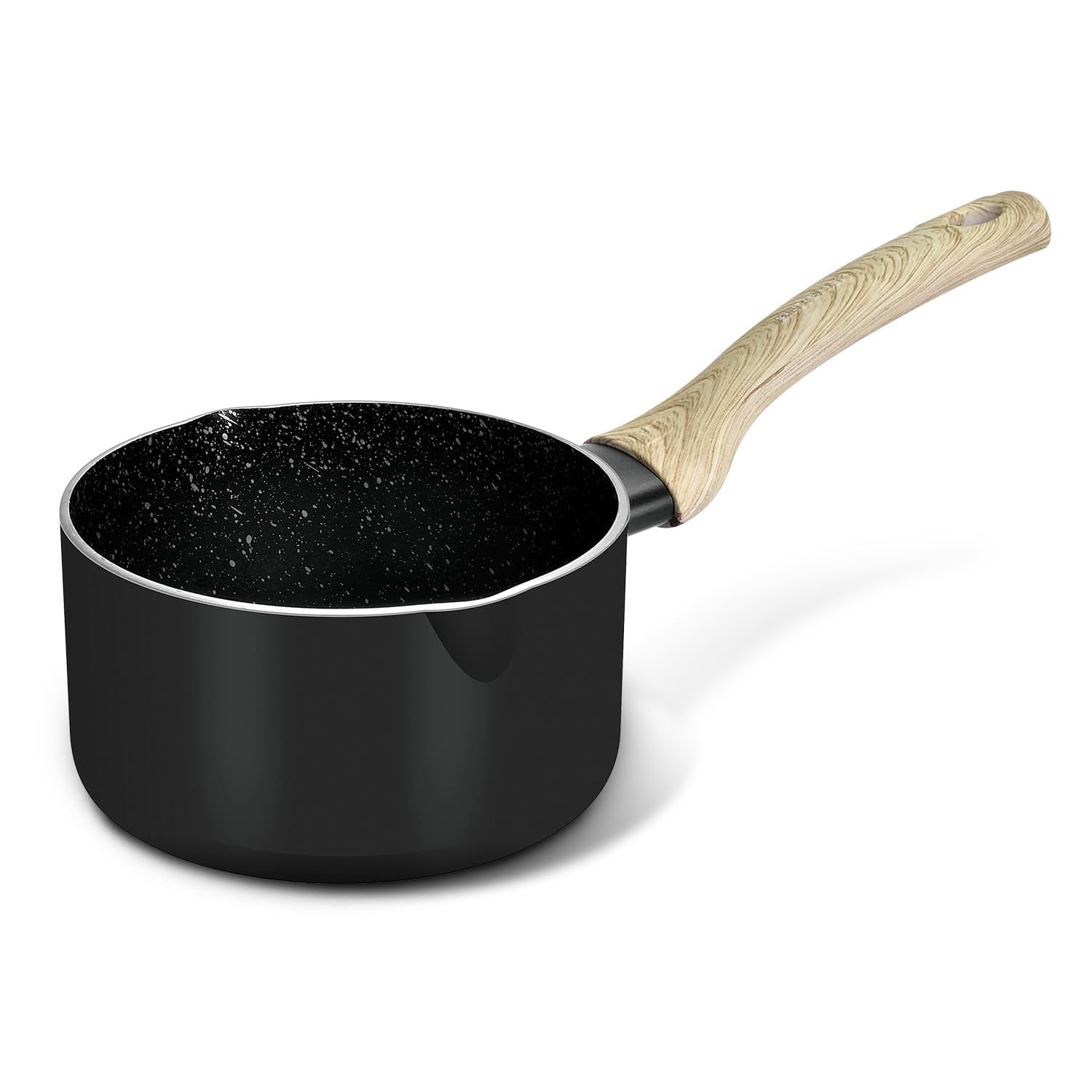 Bergner Bellini Plus Aura 5-Layer Non-Stick 16 cm (1.8 Litres) Saucepan, Thickness 3.2mm - Induction Bottom