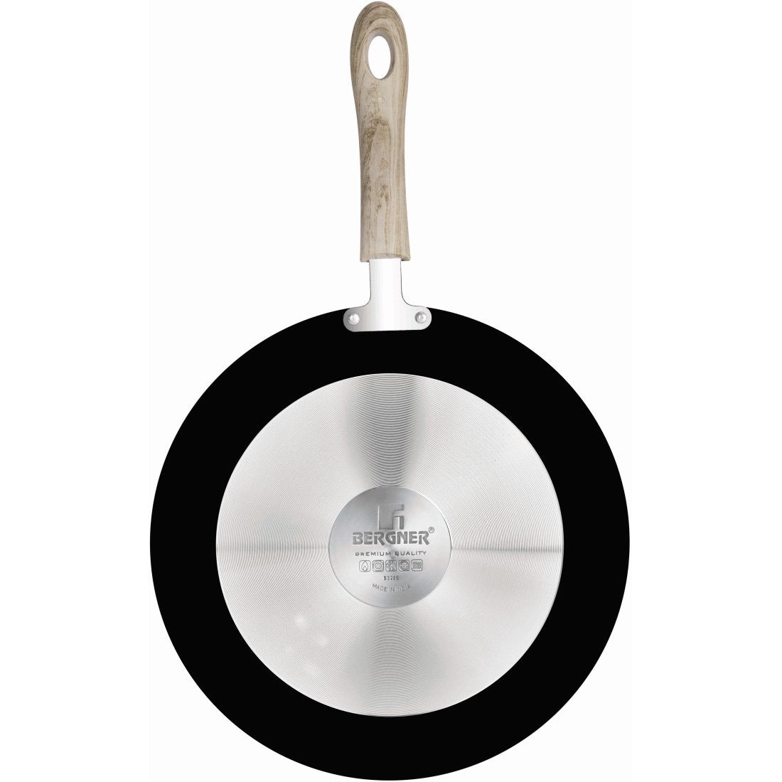 Bergner Bellini Plus Aura 5-Layer Non-Stick Flat Tawa, Thickness 4mm - Induction Bottom