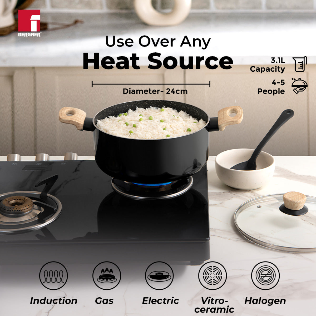 Bellini Plus Aura 5-Layer Non-Stick Casserole