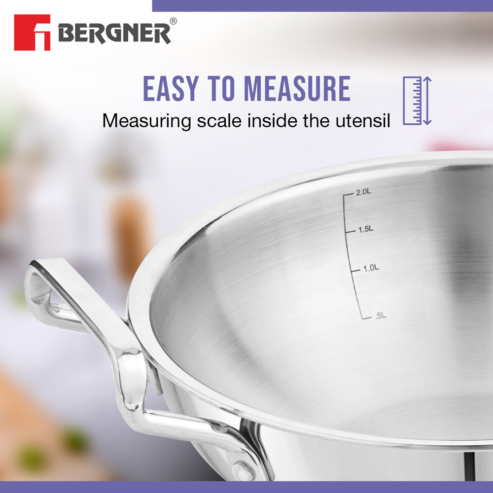 TriPro 5 Pcs TriPly Stainless Steel Cookware Set - Induction Bottom