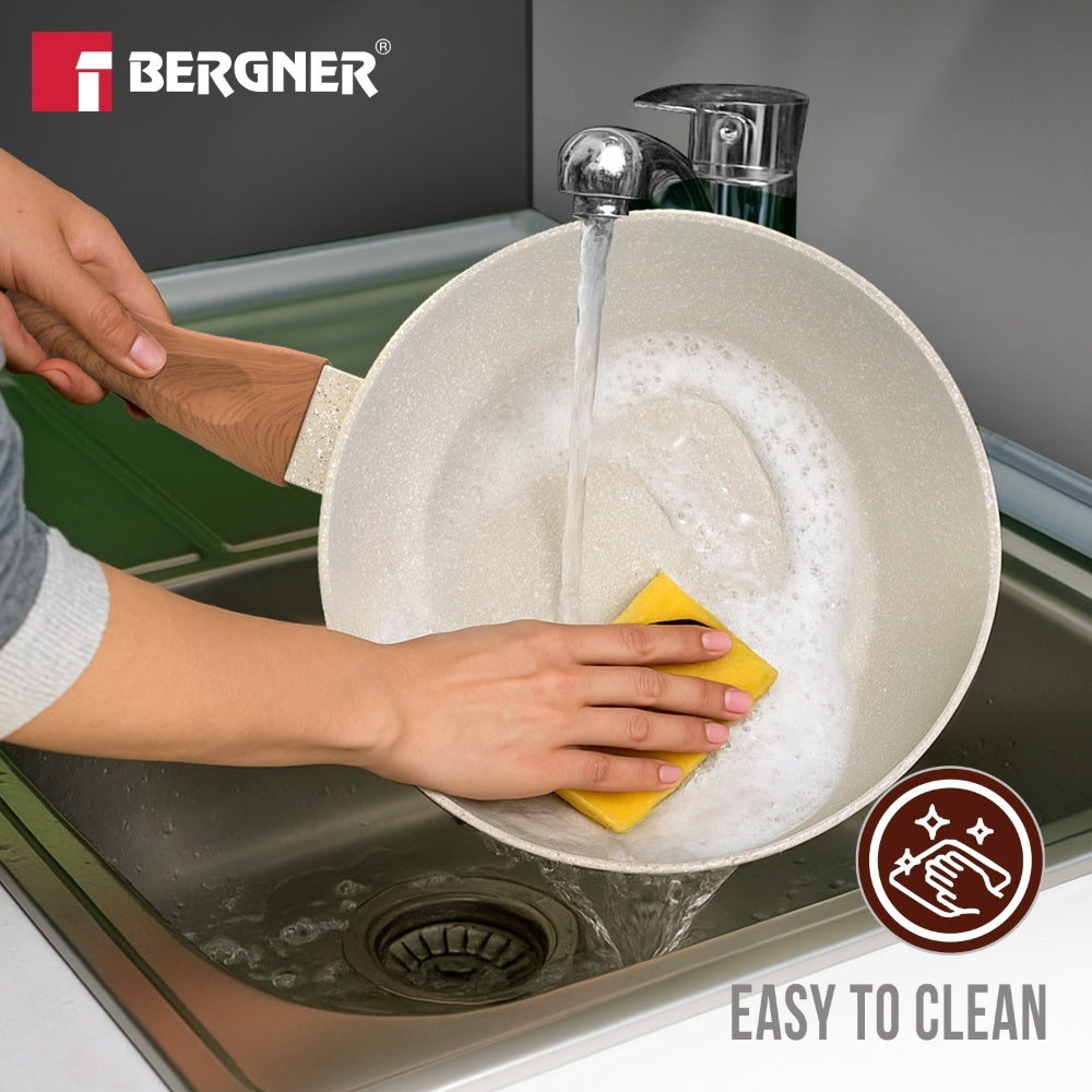 Ivory Granite Non-Stick 2 Pcs Cookware Combo Set