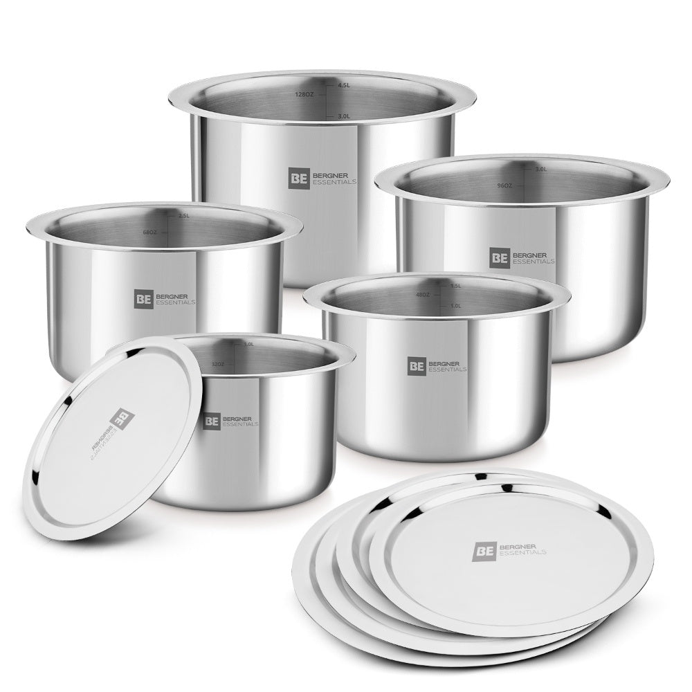 BE Essentials Triply 5 Pcs Tope Set with Lid