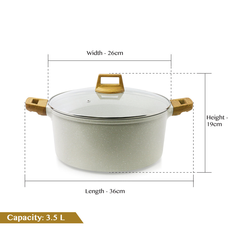 Bergner Naturally 4 Pcs Non-Stick Cookware Set - Induction Bottom