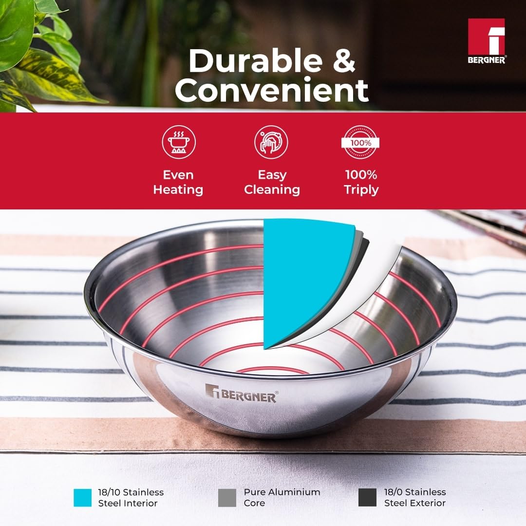TriPro Triply Combo of 3 Tasras - Induction Bottom