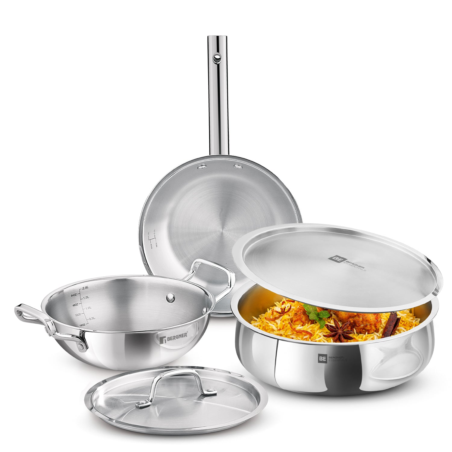 BE Essentials 5 Pcs Cookware Set - Induction Bottom