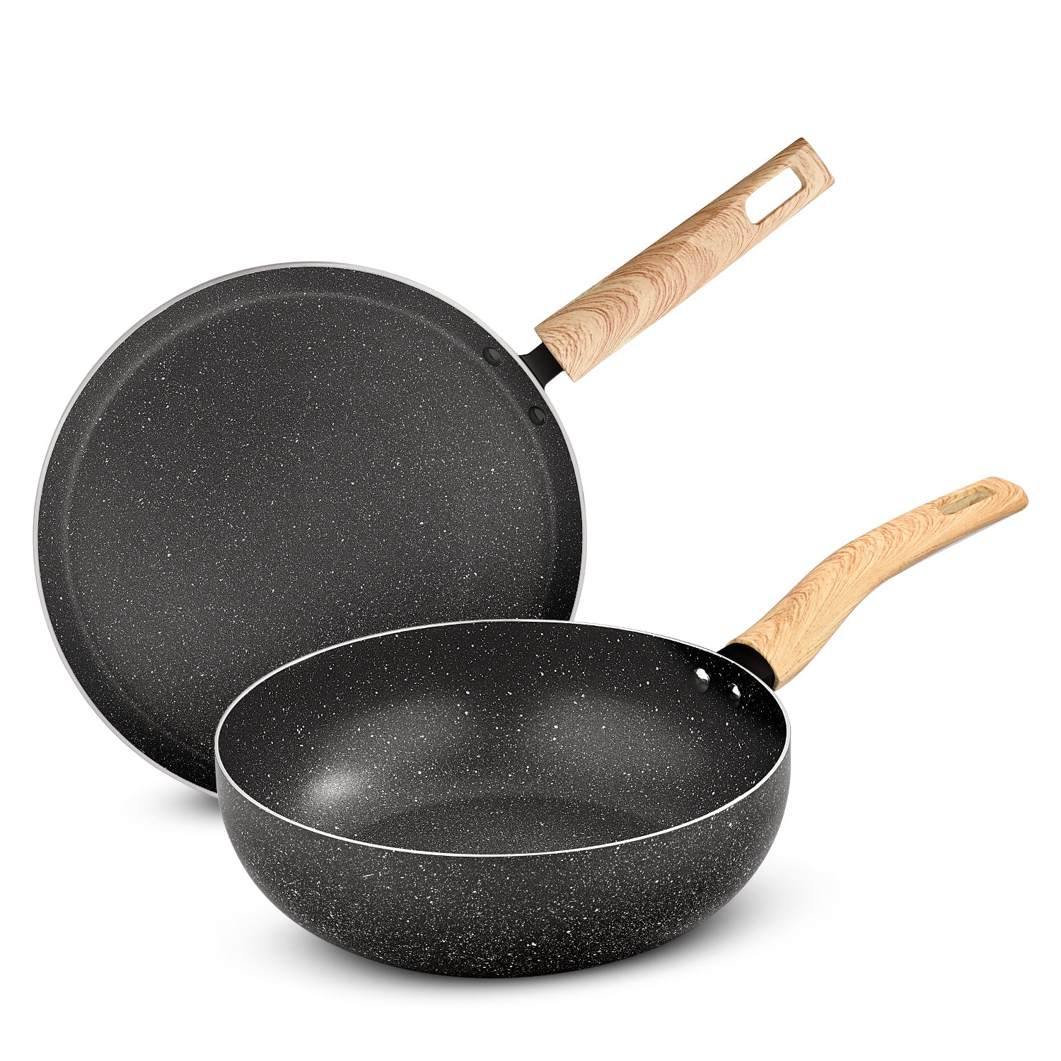 Bergner Earth Black 2 Pcs Non-Stick Cookware Set
